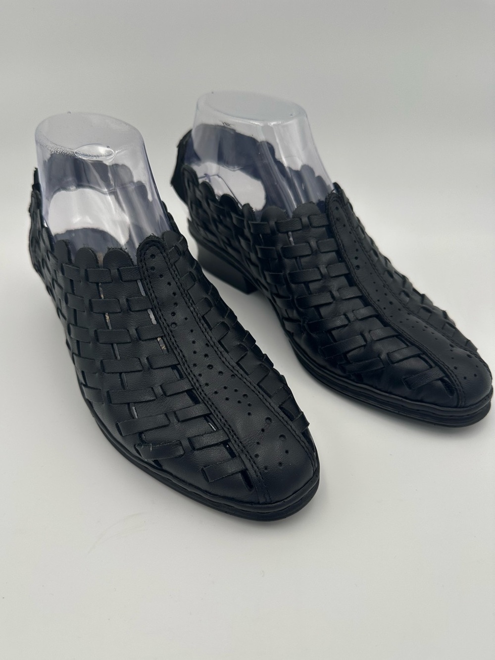 Rieker Woven Leather Sina Slingback Sandals Size EU 37 (US 6.5)